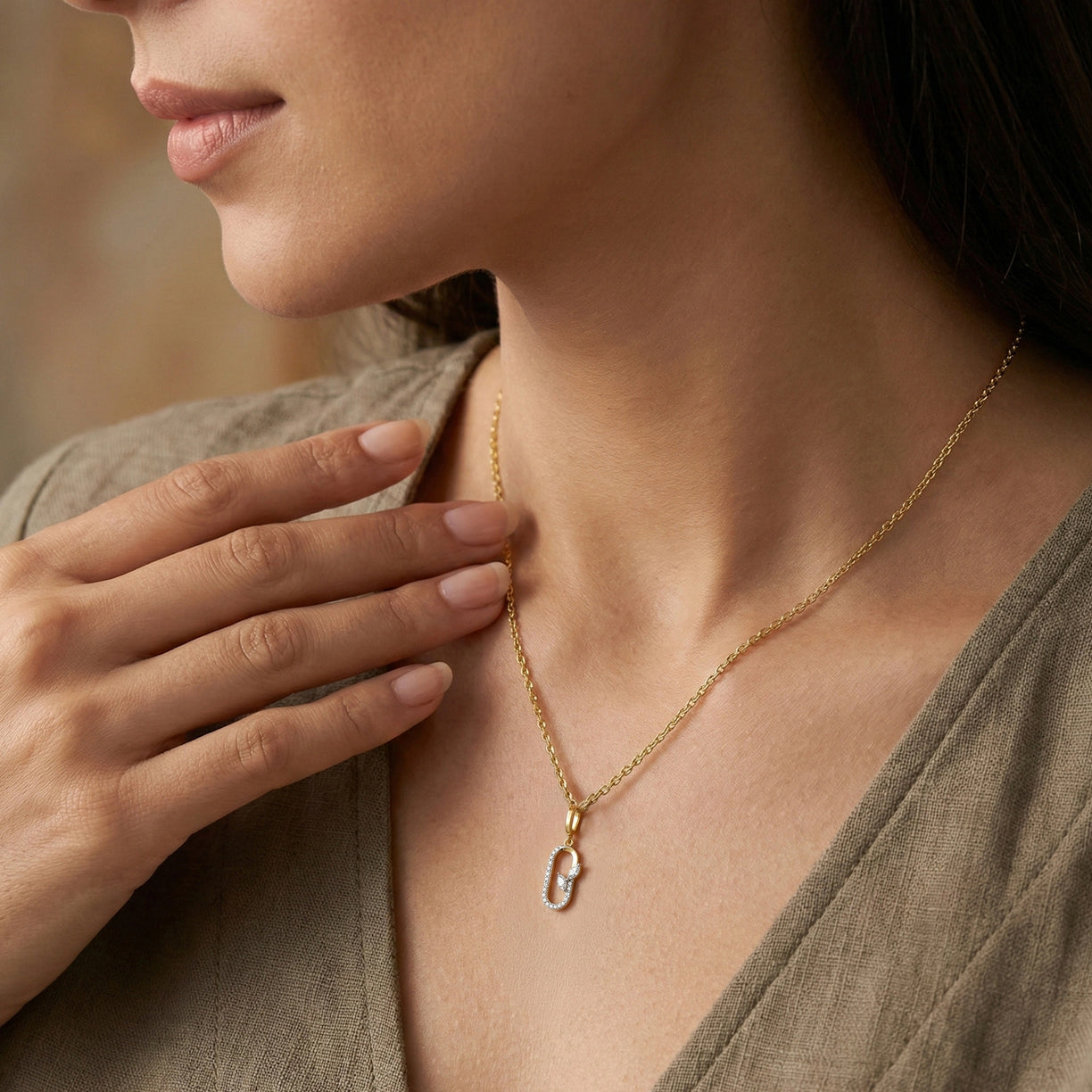 Leafline Marquise - Lab Diamond Pendant