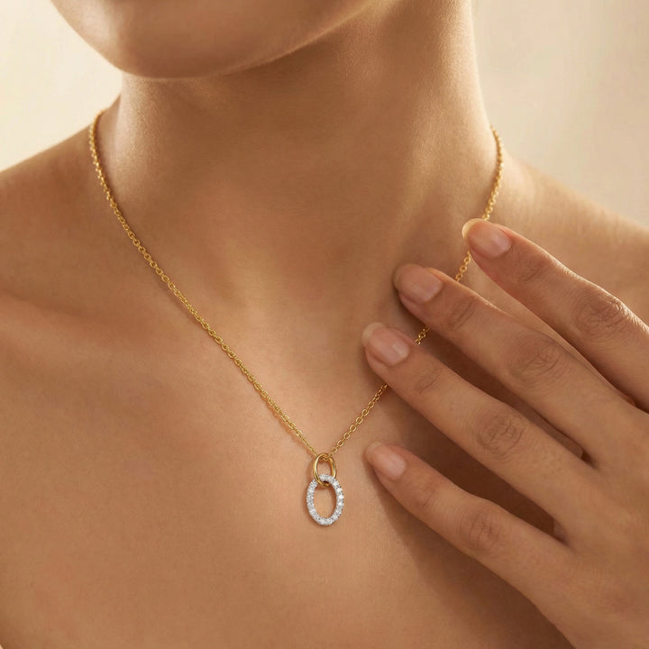 Twin Arc - Lab Diamond Pendant