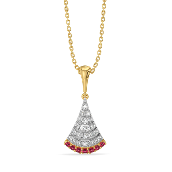 Radiant Ascent - Lab Diamond Ruby Pendant