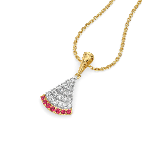 Radiant Ascent - Lab Diamond Ruby Pendant