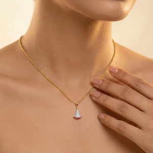 Radiant Ascent - Lab Diamond Ruby Pendant