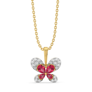 Everfly - Lab Diamond Ruby Pendant