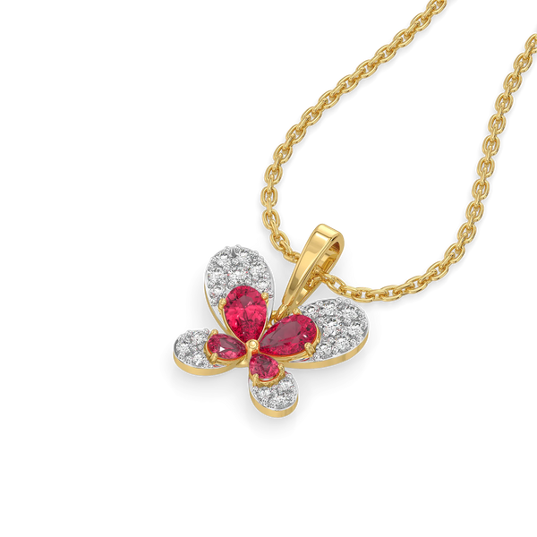 Everfly - Lab Diamond Ruby Pendant