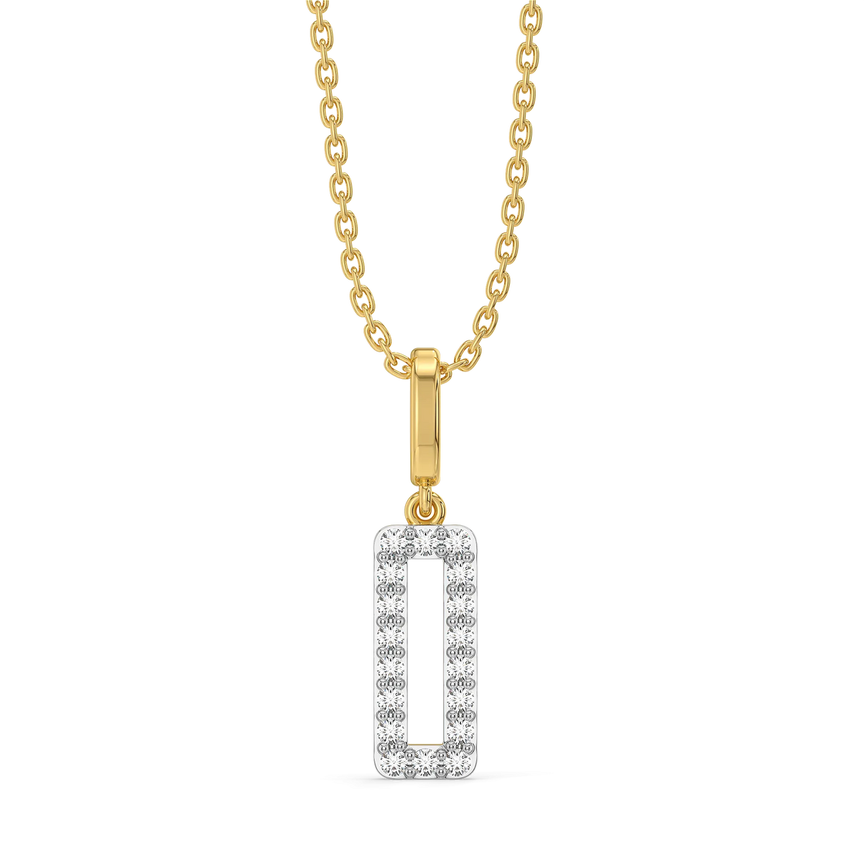 Recto Charm - Lab Diamond Pendant