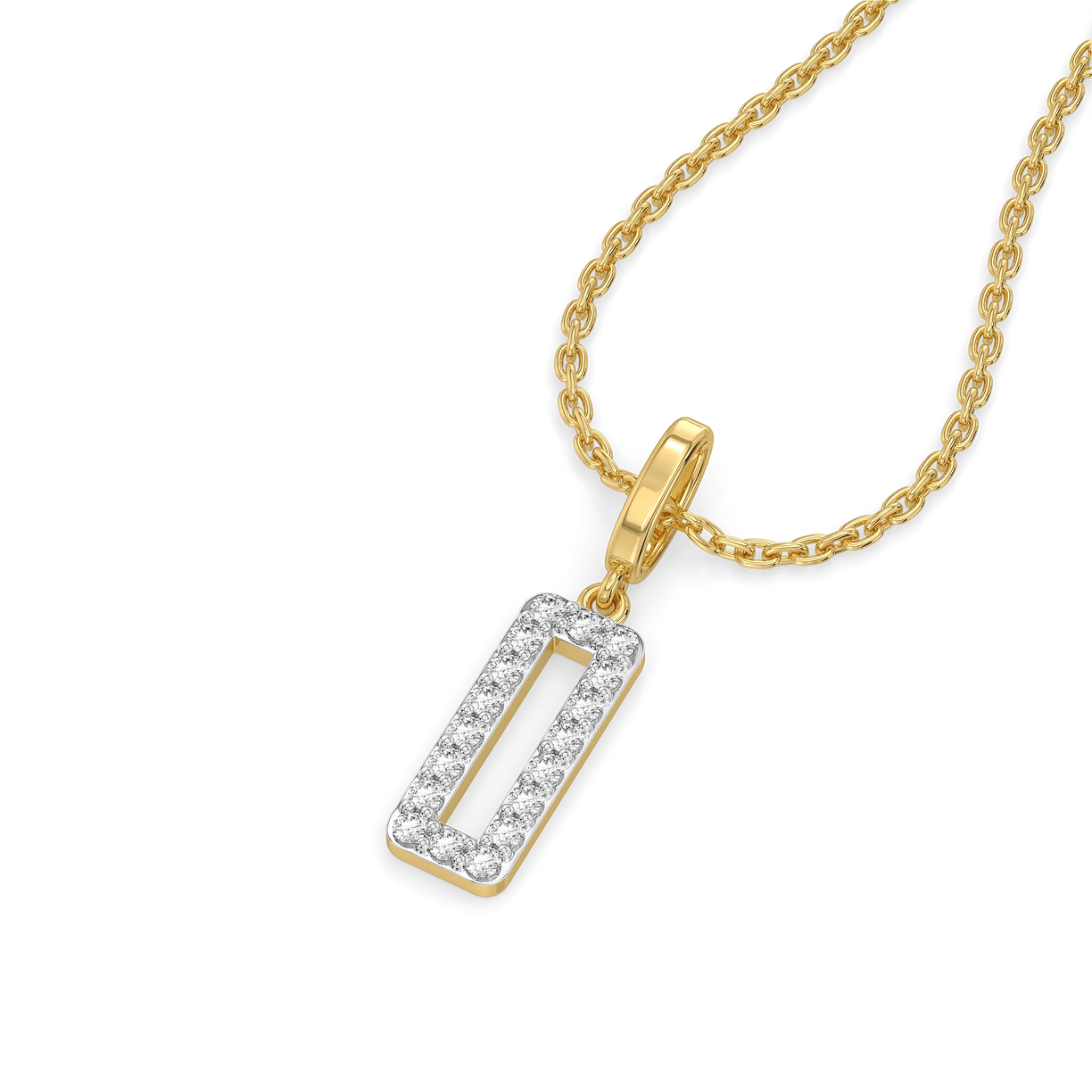 Recto Charm - Lab Diamond Pendant