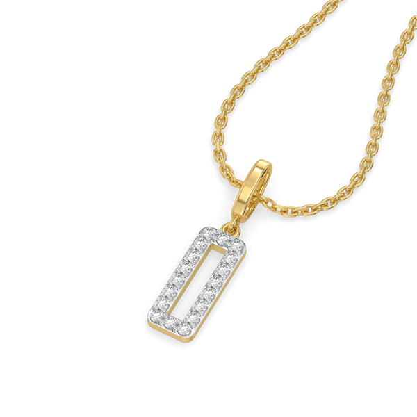 Recto Charm - Lab Diamond Pendant