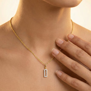 Recto Charm - Lab Diamond Pendant