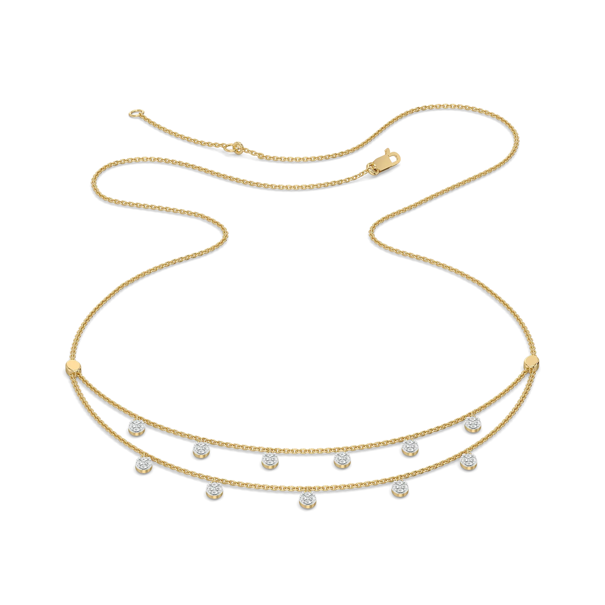Dancing Details Lab Grown Diamond Necklace Online in India  - Lukson 