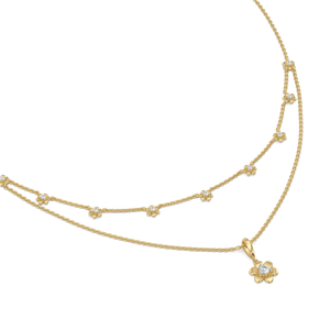 The Soft Petal - Lab Diamond Necklace