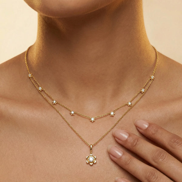 Lukson The Soft Petal - Lab Grown Diamond Necklace
