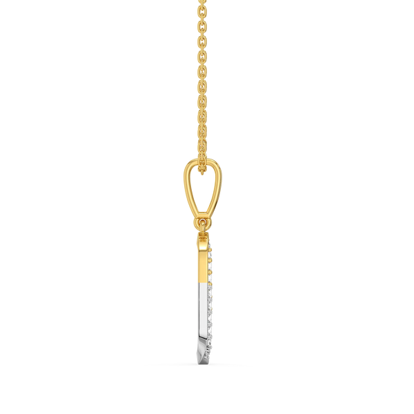 Dual Flow 18kt Gold Vermeil - Lab Grown Diamond Pendant - Lukson 