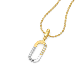 Dual Flow - Lab Diamond Pendant