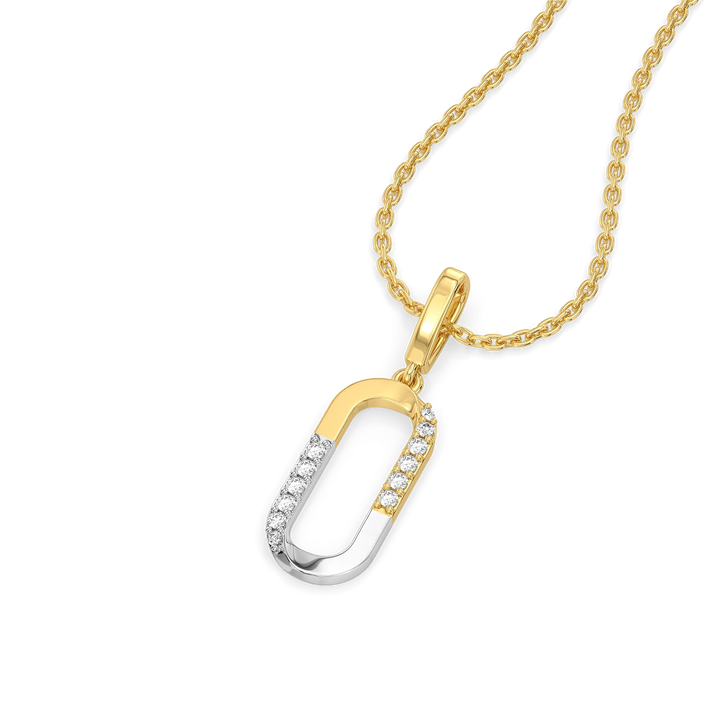 Dual Flow - Lab Diamond Pendant