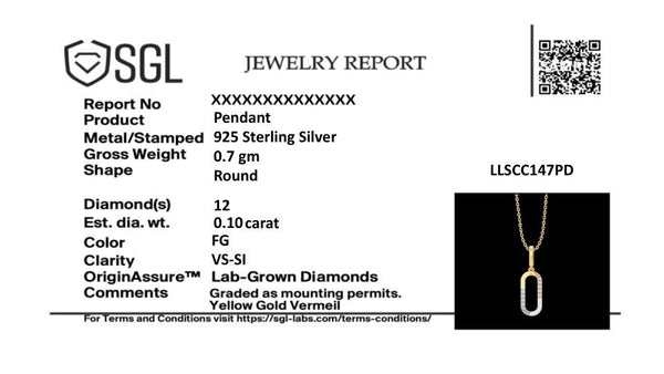 Dual Flow - Lab Diamond Pendant