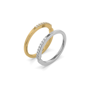 Dual Flow - Lab Diamond Stack Rings