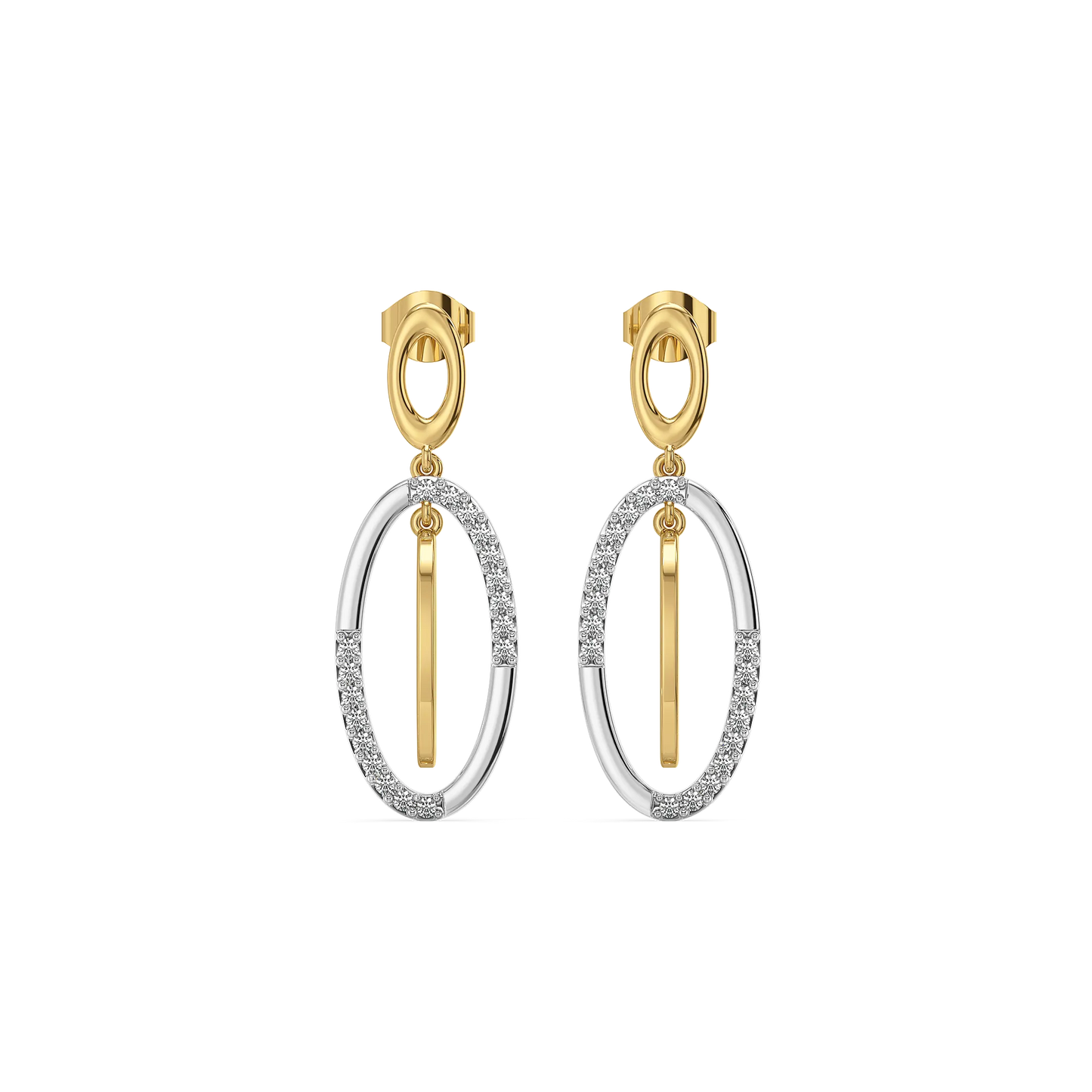 Twined Radiance - Lab Diamond Drop Earrings