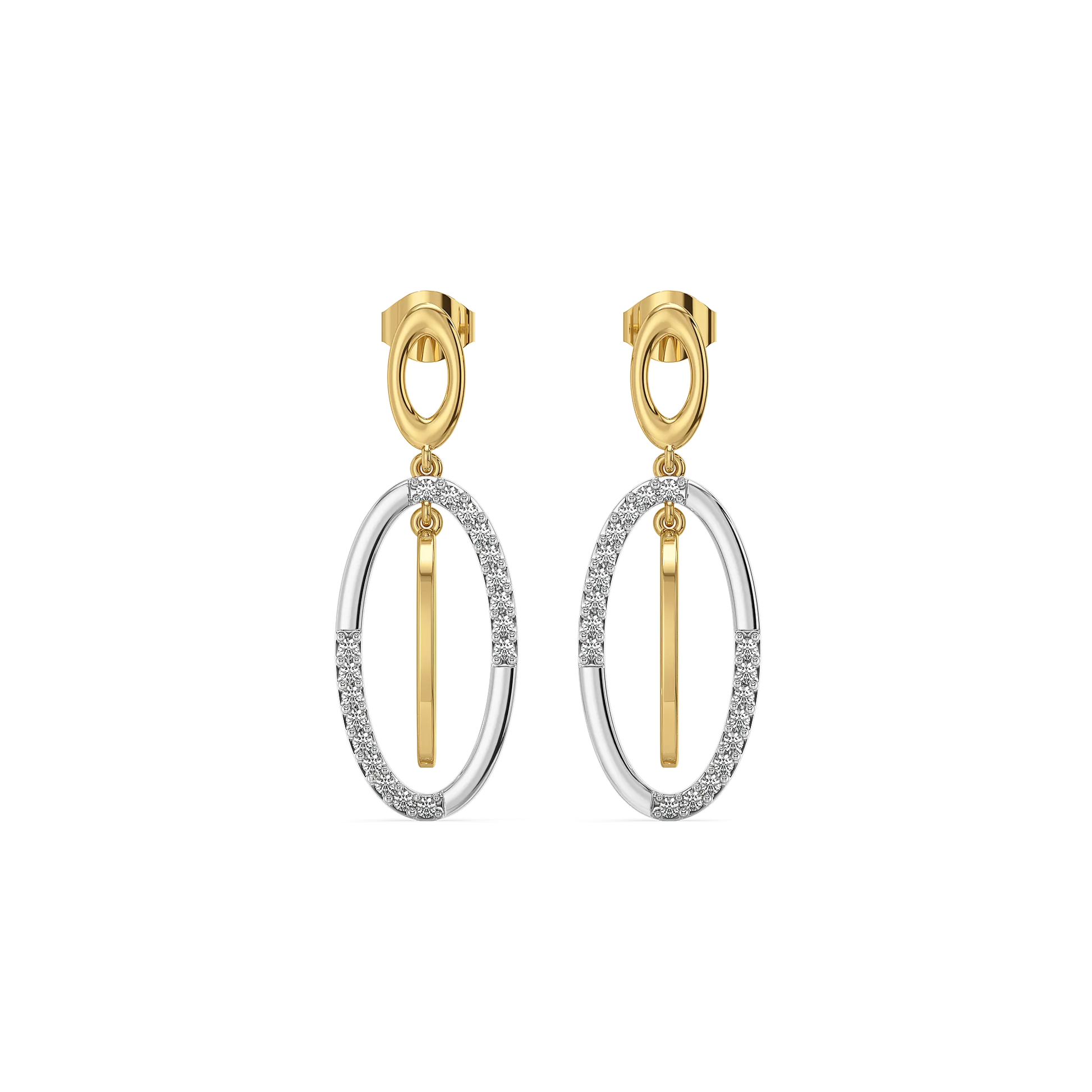 Twined Radiance - Lab Diamond Drop Earrings