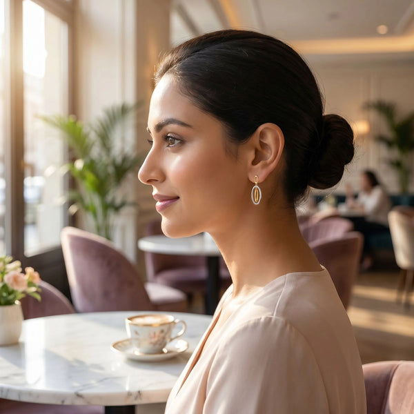Twined Radiance - Lab Diamond Drop Earrings