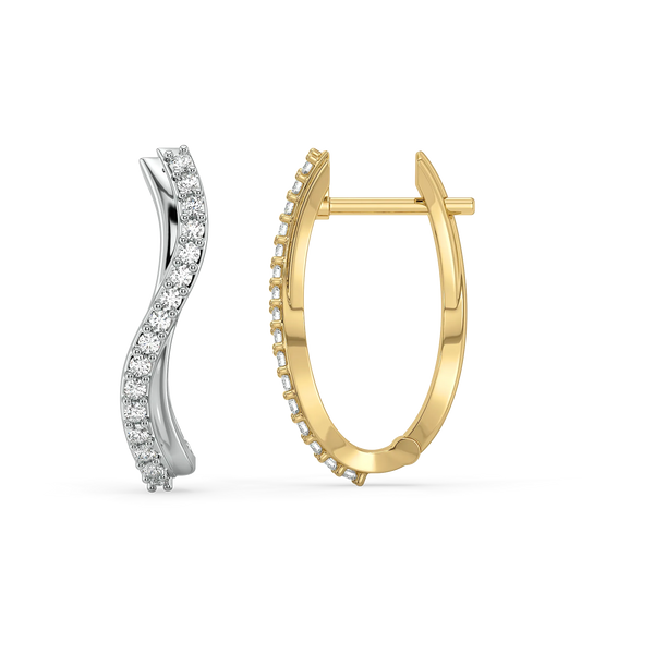 Lukson lab grown diamond huggies for women