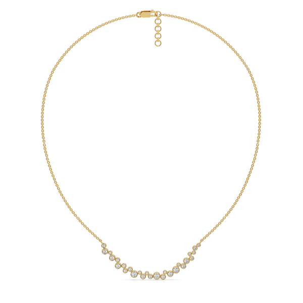 Lukson Morning Frost - 18kt Gold Vermeil Lab Grown Diamond Solitaire Necklace 