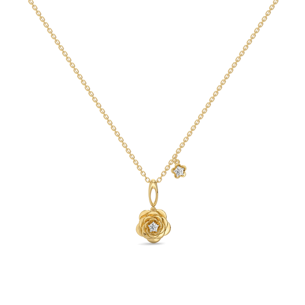 Lukson Blush Rosé Lab Grown Diamond Solitaire Necklace
