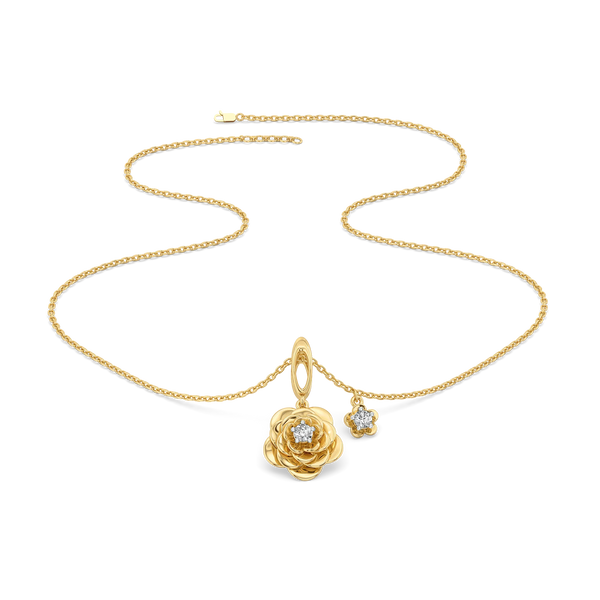 Blush Rosé Lab Grown Diamond Solitaire Necklace for Women - Lukson