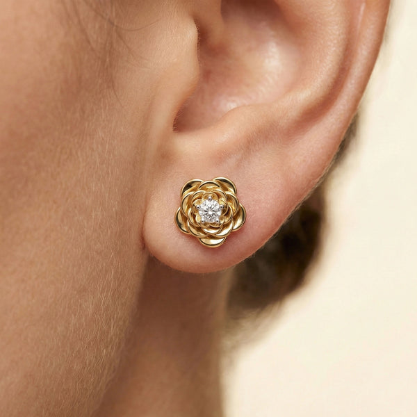 Blush Rosé - Lab Diamond Solitaire Earrings
