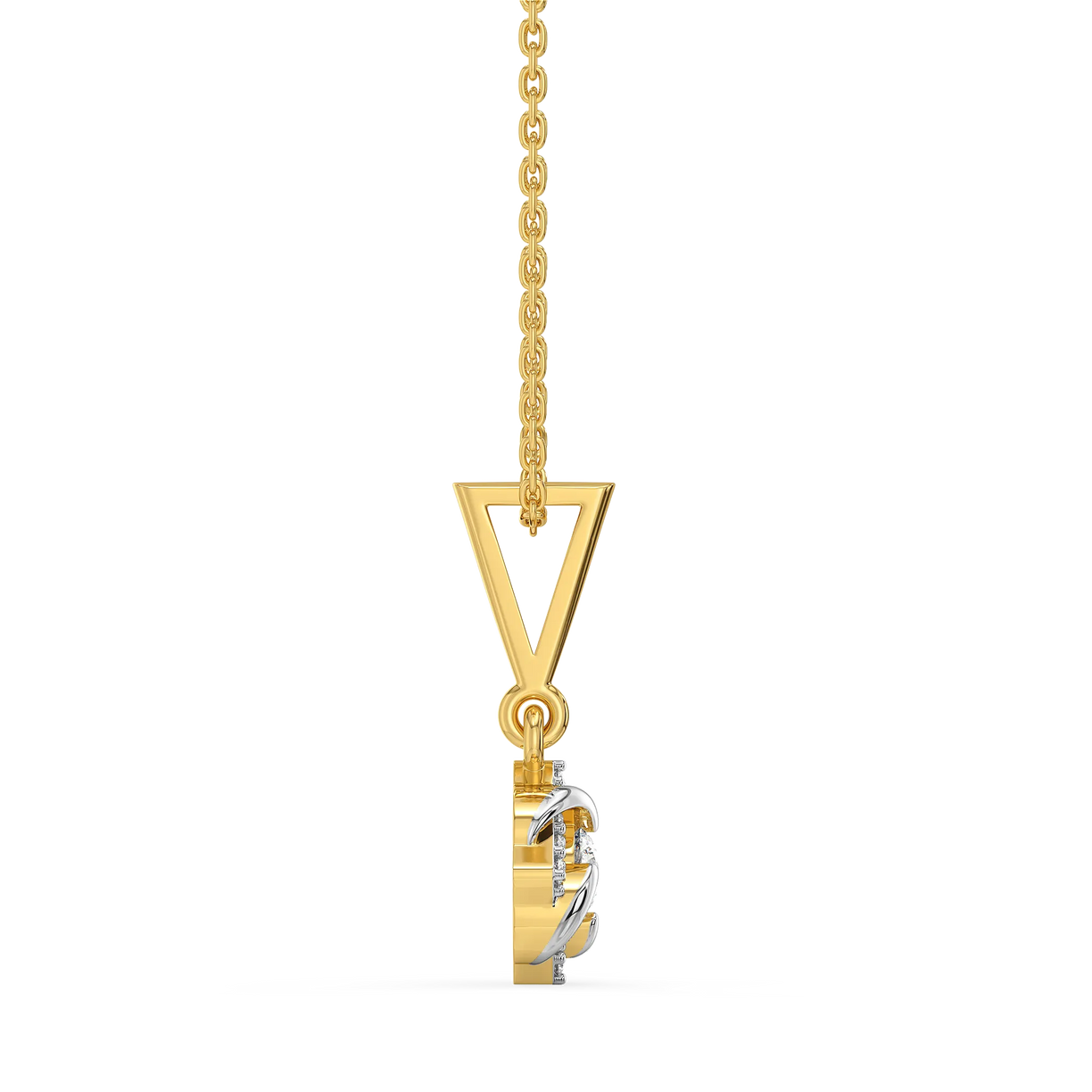 Encased Solitaire - Lab Diamond Pendant