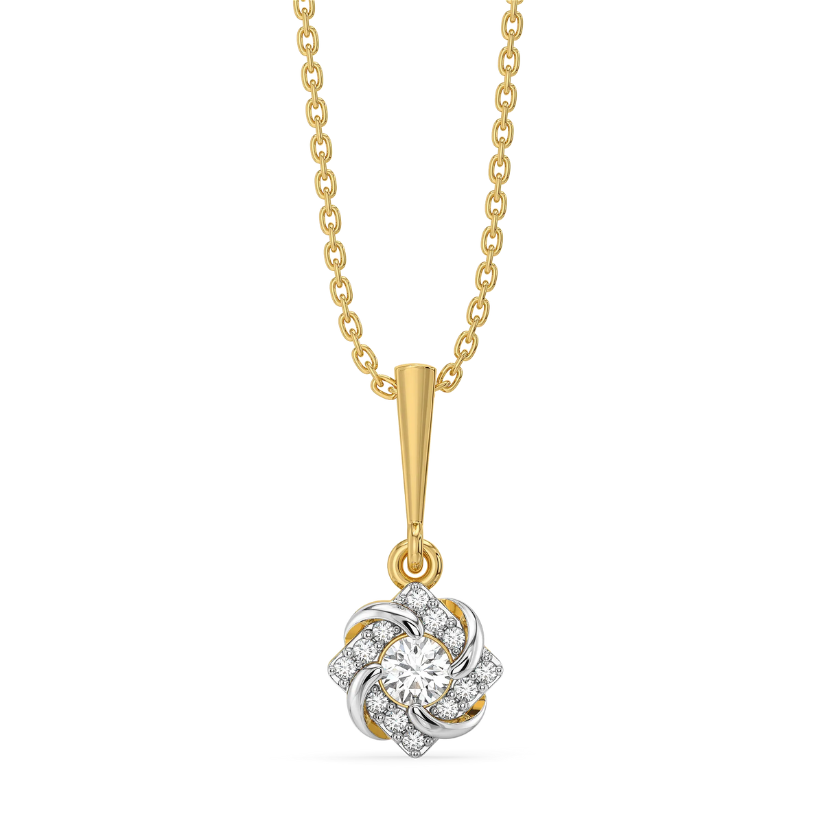 Encased Solitaire - Lab Diamond Pendant