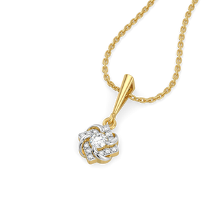 Encased Solitaire - Lab Diamond Pendant