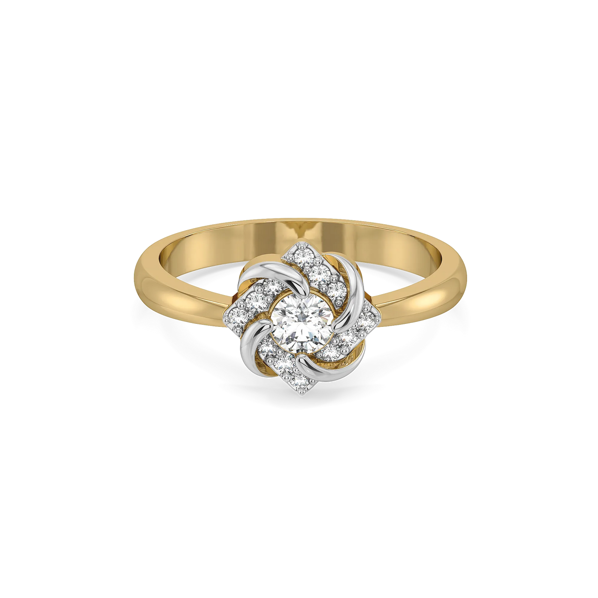 Encased Solitaire - Lab Diamond Rings