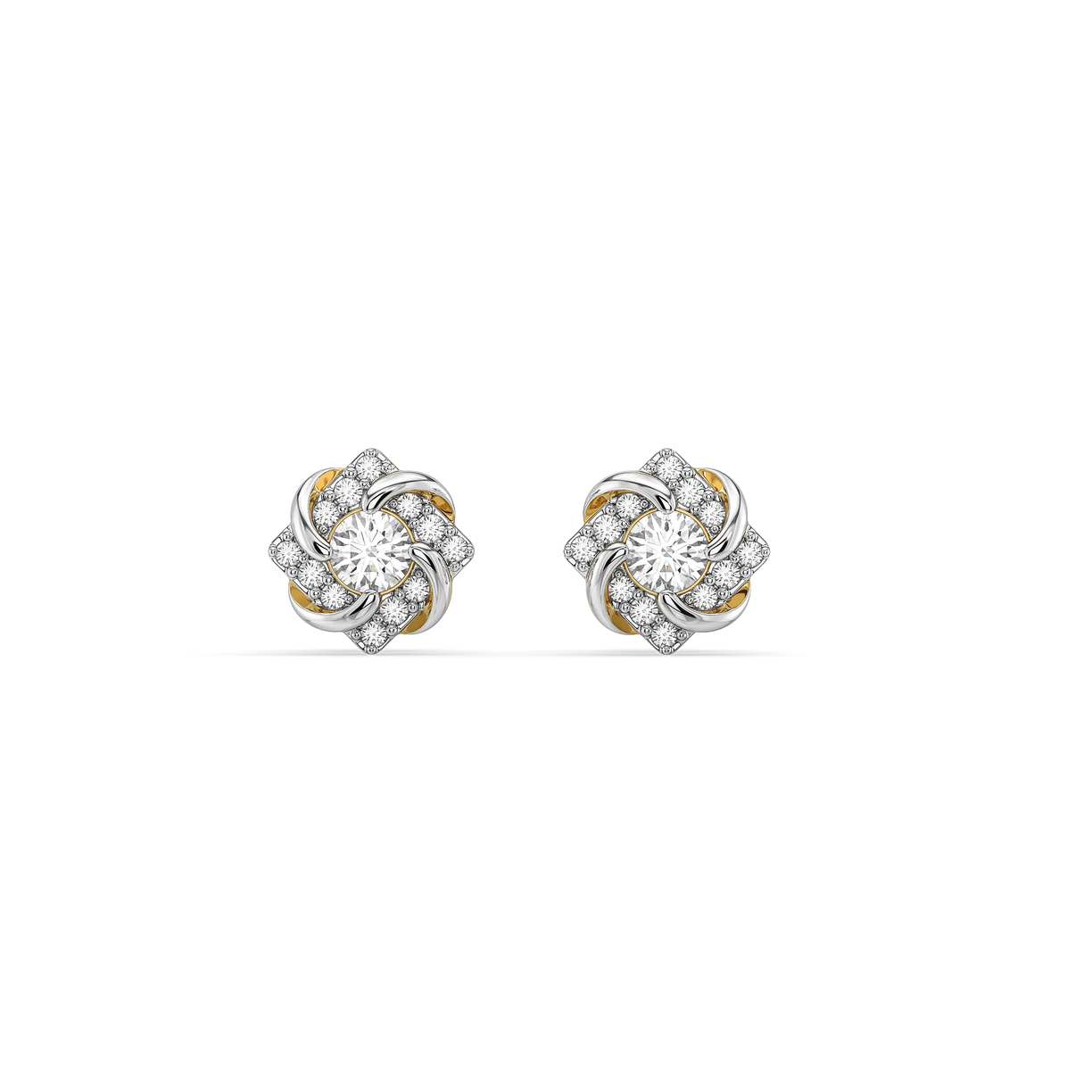 Encased Solitaire - Lab Diamond Earrings