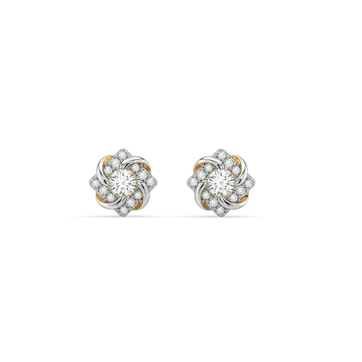 Encased Solitaire - Lab Diamond Earrings