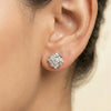 Encased Solitaire - Lab Diamond Earrings