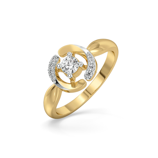 Lukson Solitaire Spiral Lab Grown Diamond Solitaire Ring