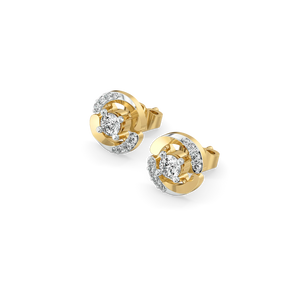 Solitaire Spiral - Lab Diamond Solitaire Earrings