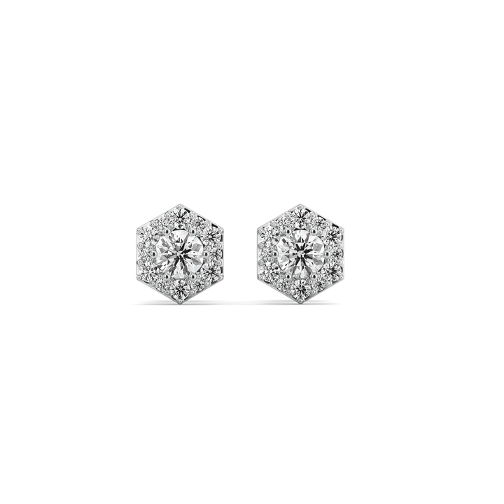 Solitaire Facets - Lab Diamond Earrings