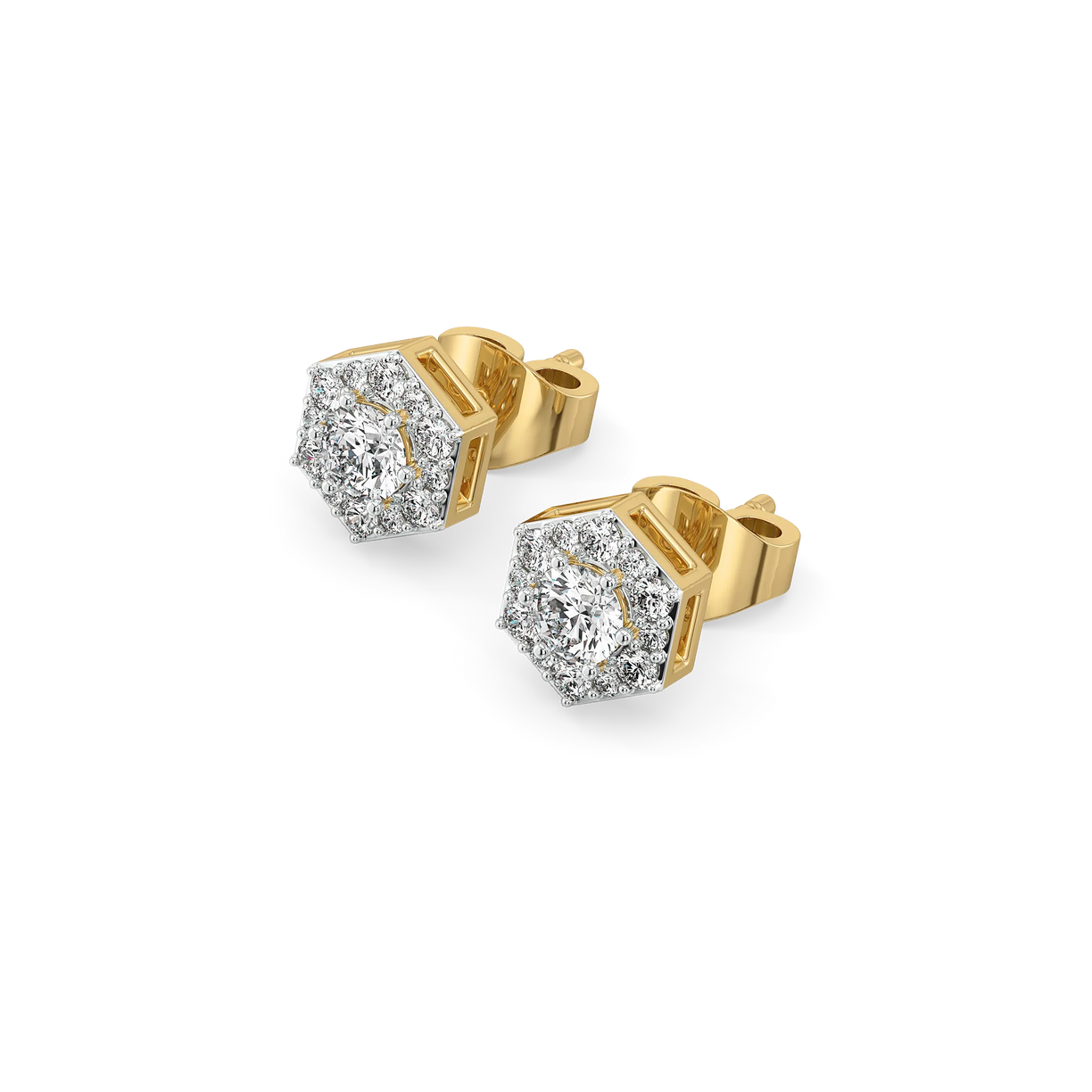 Solitaire Facets - Lab Diamond Earrings