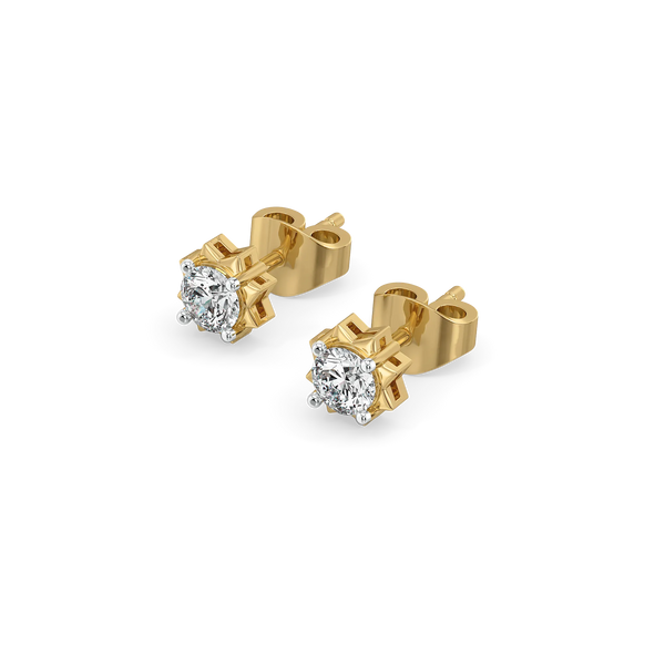 Lukson Core Lab Grown Diamond Solitaire Stud Earrings
