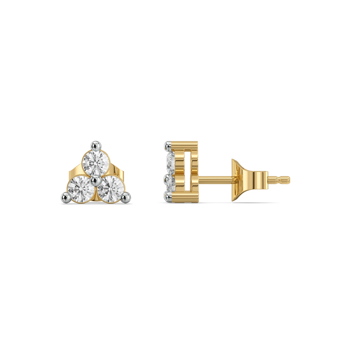 Trinity Glow - Lab Diamond Stud Earrings