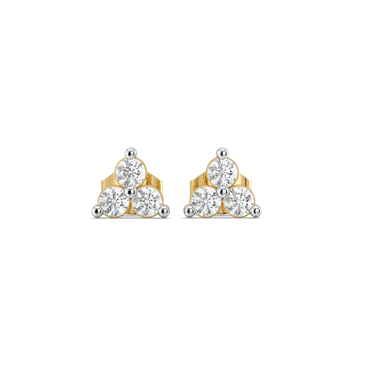 Trinity Glow - Lab Diamond Stud Earrings