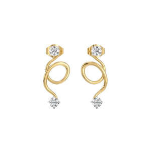 Serenity Swirl - Lab Diamond Stud Earrings