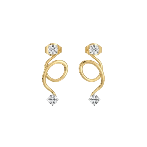 Serenity Swirl - Lab Diamond Stud Earrings