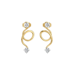 Serenity Swirl - Lab Diamond Stud Earrings