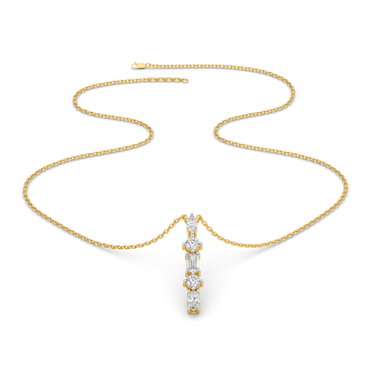 Celestial Line Lab Grown Diamond Necklace - Lukson 