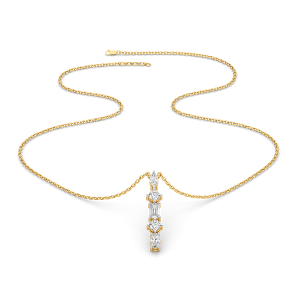 Celestial Line Lab Grown Diamond Necklace - Lukson 