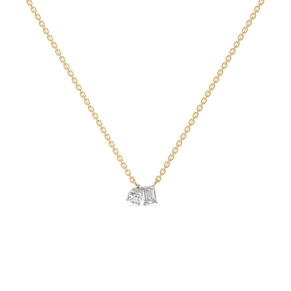 Soulmate Duo - Lab Grown Diamond Toi et Moi Necklace