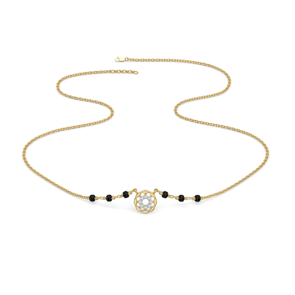 Floral Promise - Lab Grown Diamond Mangalsutra Necklace for Women - Lukson 