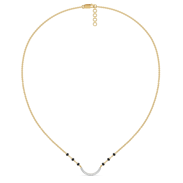 Sacred Arc 18k Gold - Lab Grown Diamond Mangalsutra Necklace - Lukson 