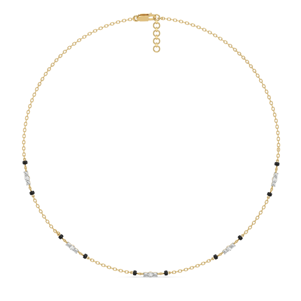 Subtle Promise 18k Gold - Lab Grown Diamond Mangalsutra Necklace - Lukson 